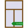 Ціноутворення Вікна 1000x1500 мм REHAU SYNEGO MD GOLDEN OAK з двох сторін. Ціна: ₴16,476.42