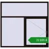 Ціноутворення Вікна 1950x1850 мм REHAU Euro 70 BLACK_BROWN з двох сторін. Ціна: ₴22,834.59