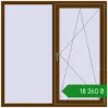 Ціноутворення Вікна 1500x1500 мм REHAU Euro 70 WALNUT з двох сторін. Ціна: ₴18,259.82