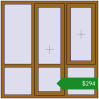 Ціноутворення Вікна 1500x1500 мм REHAU Euro 60 LIGHT_OAK з двох сторін. Ціна: $294.10