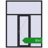 Ціноутворення Вікна 1550x2000 мм REHAU Euro 60 BLACK_ULTI-MATT з двох сторін. Ціна: $360.90