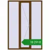 Ціноутворення Вікна 1550x2200 мм REHAU Euro 60 WALNUT з двох сторін. Ціна: ₴18,290.57