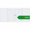 Ціноутворення Вікна 3000x1400 мм REHAU Euro 60 Білий (RAL 9016) з двох сторін. Ціна: $347.73