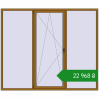 Ціноутворення Вікна 2500x2100 мм REHAU Euro 60 LIGHT_OAK з двох сторін. Ціна: ₴22,967.77