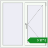 Ціноутворення Tilt-and-Turn 1000x1000 mm REHAU Euro 60 RAL 9016 Traffic white two-sided. Ціна: ₴5,376.60
