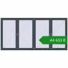 Ціноутворення Вікна 3000x1450 мм Altest Pony 375 RAL 7026 Granite grey з двох сторін. Ціна: ₴44,653.23