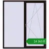 Ціноутворення Вікна 1800x2000 мм REHAU Euro 70 BLACK_BROWN з двох сторін. Ціна: ₴24,363.17
