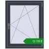 Ціноутворення Вікна 800x1000 мм REHAU Brillant-Design ANTHRACITE_GREY_STRUKTURAL з двох сторін. Ціна: ₴13,118.15