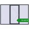 Ціноутворення Вікна 2400x1700 мм REHAU Euro 60 ANTHRACITE_GREY_STRUKTURAL з двох сторін. Ціна: ₴18,439.66