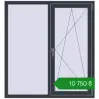 Ціноутворення Вікна 1300x1400 мм REHAU Euro 60 ANTHRACITE_GREY_STRUKTURAL з двох сторін. Ціна: ₴10,750.39