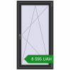 Ціноутворення Вікна 800x1500 мм REHAU Euro 60 ANTHRACITE_GREY_GLATT з двох сторін. Ціна: ₴8,594.66