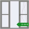 Ціноутворення Вікна 1800x1800 мм Altest Pony 375 RAL 9007 Grey aluminium з двох сторін. Ціна: ₴25,484.44
