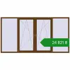 Ціноутворення Вікна 3000x1550 мм REHAU Euro 60 WALNUT з двох сторін. Ціна: ₴24,821.37