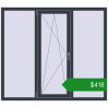 Ціноутворення Вікна 1650x1450 мм REHAU Euro 70 ANTHRACITE_GREY_STRUKTURAL з двох сторін. Ціна: $417.80