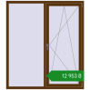 Ціноутворення Tilt-and-Turn 1500x1700 mm REHAU Euro 60 WALNUT two-sided. Ціна: ₴12,952.88
