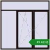 Ціноутворення Вікна 2500x2500 мм REHAU Euro 70 BLACK_BROWN з двох сторін. Ціна: ₴49,438.66