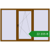 Ціноутворення Вікна 2100x1400 мм REHAU Euro 70 GOLDEN OAK з двох сторін. Ціна: ₴22,205.35