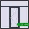 Ціноутворення Вікна 1800x1800 мм REHAU Euro 70 ANTHRACITE_GREY_STRUKTURAL з двох сторін. Ціна: ₴23,739.53