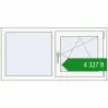 Ціноутворення Вікна 1200x600 мм REHAU Euro 60 Білий (RAL 9016) з двох сторін. Ціна: ₴4,327.16