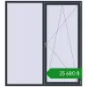Ціноутворення Вікна 1800x2000 мм REHAU Euro 70 ANTHRACITE_GREY_STRUKTURAL з двох сторін. Ціна: ₴25,680.43