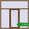 Ціноутворення Вікна 1800x1800 мм REHAU Euro 60 WALNUT з двох сторін. Ціна: ₴19,380.10