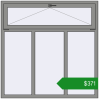 Ціноутворення Вікна 1500x1500 мм Altest Pony 375 RAL 9007 Grey aluminium з двох сторін. Ціна: $371.40