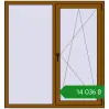 Ціноутворення Вікна 1400x1500 мм REHAU Euro 60 GOLDEN OAK з двох сторін. Ціна: ₴14,036.48