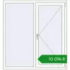 Ціноутворення Вікна 1330x1430 мм REHAU Euro 70 Білий (RAL 9016) з двох сторін. Ціна: ₴10,095.55