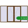 Ціноутворення Вікна 3000x1800 мм REHAU Euro 60 WALNUT з двох сторін. Ціна: ₴31,769.36