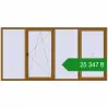 Ціноутворення Вікна 3200x1600 мм REHAU Euro 60 LIGHT_OAK з двох сторін. Ціна: ₴25,347.13