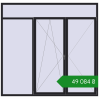 Ціноутворення Вікна 2500x2400 мм REHAU Euro 70 BLACK_ULTI-MATT з двох сторін. Ціна: ₴49,084.42