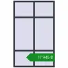 Ціноутворення Вікна 1240x2000 мм REHAU Euro 70 ANTHRACITE_GREY_STRUKTURAL з двох сторін. Ціна: ₴17,945.18