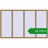 Ціноутворення Вікна 3000x1800 мм REHAU Euro 70 LIGHT_OAK з двох сторін. Ціна: ₴26,739.64