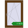 Ціноутворення Вікна 800x1200 мм REHAU Brillant-Design WALNUT з двох сторін. Ціна: ₴11,180.21
