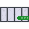 Ціноутворення Вікна 2748x1500 мм REHAU Euro 60 ANTHRACITE_GREY_STRUKTURAL з двох сторін. Ціна: ₴30,471.55