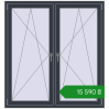 Ціноутворення Вікна 1400x1500 мм REHAU Euro 60 ANTHRACITE_GREY_STRUKTURAL з двох сторін. Ціна: ₴15,590.00