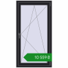 Ціноутворення Вікна 800x1500 мм REHAU Euro 70 BLACK_ULTI-MATT з двох сторін. Ціна: ₴10,559.31