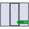 Ціноутворення Вікна 2500x2100 мм REHAU Euro 60 ANTHRACITE_GREY_STRUKTURAL з двох сторін. Ціна: $503.69