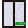 Ціноутворення Вікна 1300x1460 мм REHAU Euro 60 BLACK_BROWN з двох сторін. Ціна: ₴14,402.09