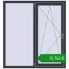 Ціноутворення Вікна 1320x1420 мм REHAU Euro 70 ANTHRACITE_GREY_STRUKTURAL з двох сторін. Ціна: ₴15,762.26