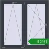 Ціноутворення Вікна 1300x1300 мм REHAU Euro 70 ANTHRACITE_GREY_STRUKTURAL з двох сторін. Ціна: ₴18,247.63