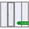 Ціноутворення Вікна 2000x1800 мм Altest Pony 375 RAL 9007 Grey aluminium з двох сторін. Ціна: ₴24,037.99