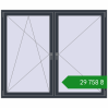 Ціноутворення Вікна 1800x1500 мм REHAU SYNEGO MD ANTHRACITE_GREY_STRUKTURAL з двох сторін. Ціна: ₴29,758.33