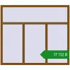 Ціноутворення Вікна 1900x1650 мм REHAU Euro 60 GOLDEN OAK з двох сторін. Ціна: ₴17,112.35