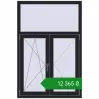 Ціноутворення Вікна 1000x1500 мм REHAU Euro 60 BLACK_ULTI-MATT з двох сторін. Ціна: ₴12,365.49