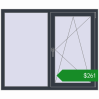 Ціноутворення Вікна 1330x1110 мм REHAU Euro 70 ANTHRACITE_GREY_STRUKTURAL з двох сторін. Ціна: $260.92