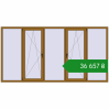 Ціноутворення Вікна 3100x1600 мм REHAU Brillant-Design LIGHT_OAK з двох сторін. Ціна: ₴36,657.47