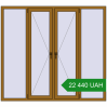Ціноутворення Вікна 2000x1800 мм REHAU Euro 60 LIGHT_OAK з двох сторін. Ціна: ₴22,440.12