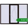 Ціноутворення Вікна 2040x1500 мм REHAU Euro 70 BLACK_BROWN з двох сторін. Ціна: ₴18,847.26