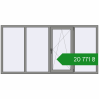 Ціноутворення Вікна 2400x1200 мм Altest Pony 375 RAL 9007 Grey aluminium з двох сторін. Ціна: ₴20,770.94
